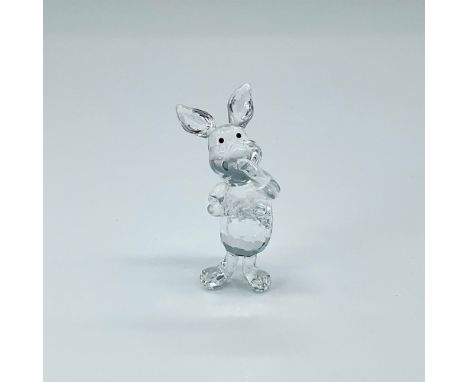 This Swarovski crystal Piglet bears the Swarovskis swan logo and the Disney logo. Part of the Winnie the Pooh Disney series, 