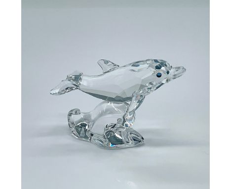 This Swarovski crystal baby dolphin was part of the Aquatic Worlds theme group. This baby dolphin with a faceted clear crysta
