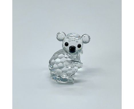 Part of the Endangered Species collection. Large lead crystal koala made with jet crystal eyes and nose, facing right. Swarov