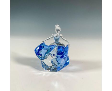 Disney Collection. Cinderella dancing in sparkling blue and clear crystal dress. Faceted body; clear and colored crystal. Mar