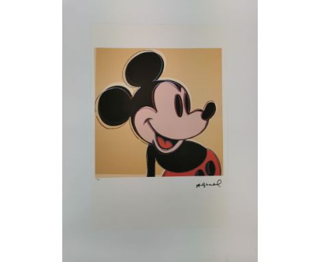 nach WARHOL, ANDY (Pittsburgh 1922-1987 Manhattan /NYC), Farblithographie / Gicléedruck: "Mickey Mouse". Farblithographie auf