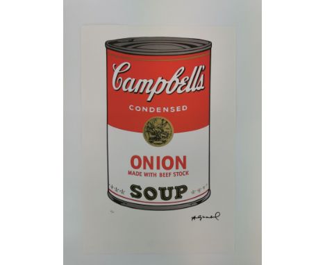 nach WARHOL, ANDY (Pittsburgh 1922-1987 Manhattan /NYC), Farblithographie / Gicléedruck: "Campbell's Tomato Soup". Farblithog