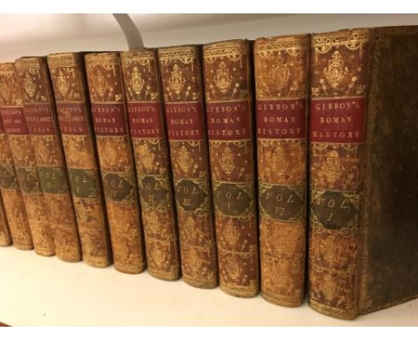 GIBBON (Edward) The History of the Decline and Fall of the Roman Empire, 2nd edition, 1776-88, 6 vols., 4to., 3 folding maps,