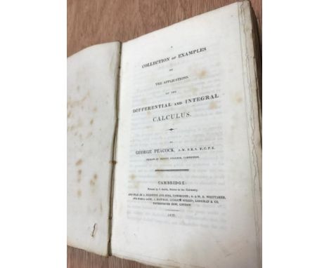 Science at Cambridge. HERSCHEL (J F W) Collection of Examples of the Application of the Calculus of Finite Differences, Cambr