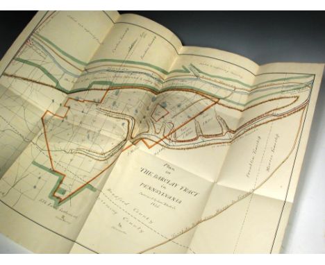 RHOADS Jr (Samuel) The Barclay Tract in Pennsylvania, Surveyed and Described by ----, 1835, folio, copied by Samuel Woodward,