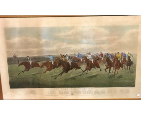 C. R. Stock after Harington Bird, First Past the Post 1888, hand coloured aquatint, published 1891 by F. McQueen, London, wit