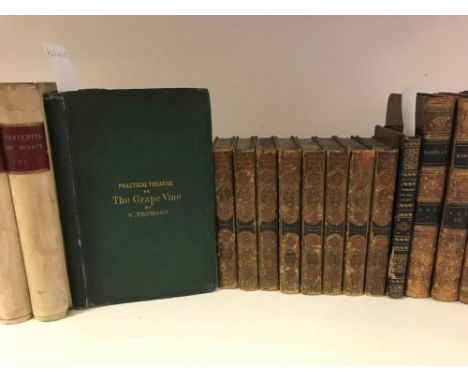 Bindings, literature. CRABBE (Rev. George) The Poetical Works, by his Son, in 8 vols., 1834, 12mo, calf; The Rambler, 3 vols.