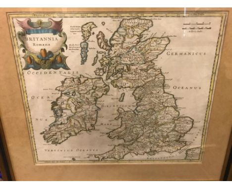 Maps of Ireland, England, Roman Britain and Europe. Britannia Romana, 36 x 43cm;  The Kingdom of Ireland by R. Morden, 42 x 3