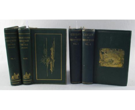 BAKER (Samuel W), The Albert N'Yanza, Great Basin of the Nile, in 2 vols., London: Macmillan 1866, 8vo, folding map and illus