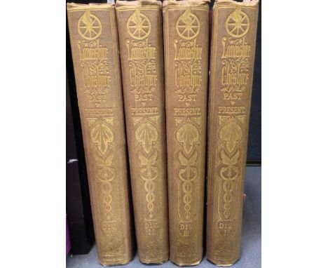 BAYNES (Thomas) Lancashire and Cheshire Past and Present, four volumes, no date, circa 1880, 4to, engraved plates, spotting t