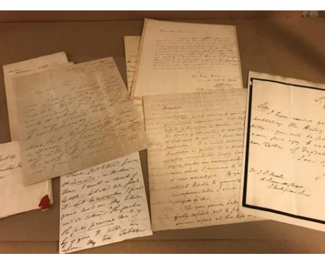 A collection of manuscript letters or notes by Bartolozzi, Adam Buck, Flinders Petrie, John Soane, Lady Morgan, William Rosco