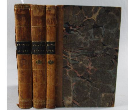 DONOVAN (Edward) The Natural History of British Birds, vols. I to V (of 10) bound in three, 1794-99, 8vo, with 124 hand colou