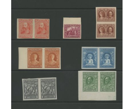 1897-1932 imperforate Mint selection with 1897 2c scarlet SG87a horizontal pair, 1911 15c lake top marginal single, 1929 3c r