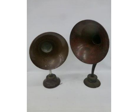 Yesterday's World Museum Electrical Shop - a Bulphone 'Nightingale' speaker and one other. 