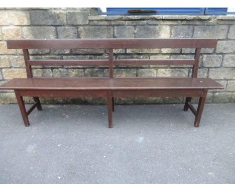 Yesterday's World Museum Royal Room - an oak bench. 