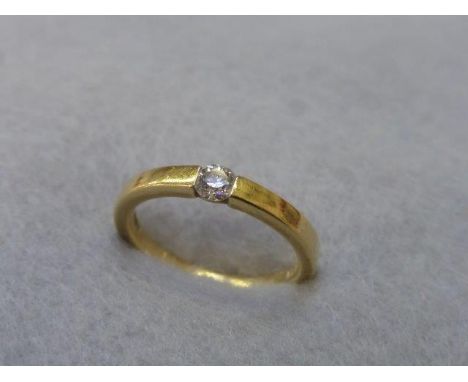 An 18ct gold Paul Spurgeon solitaire diamond ring, 0.16cts, colour F/G, clarity VVS (assessed), ring size K.