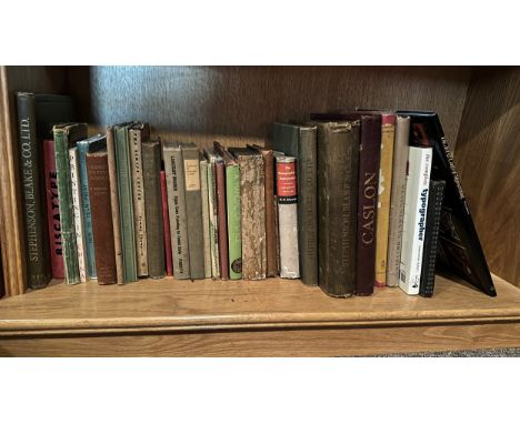 A range of 31 publications on Printing, Typeface, Typography etc, to include Printing Types (Stephenson, Blake &amp; Co., 3 d