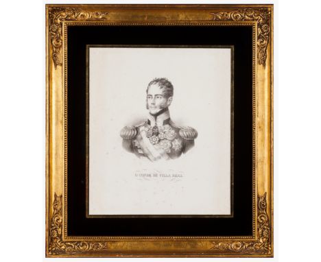 Johann Ender (1793-1854)"O Conde de Villa Real" Lithograph on paperPortrait of José Luiz de Sousa Botelho Mourão e Vasconcell