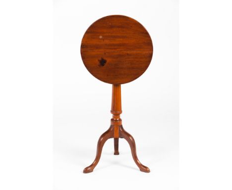 A D. Maria style tripod tableBrazilian mahogany Tilt top, turned shaft and sleeper feetPortugal, 18th/ 19th century(restorati
