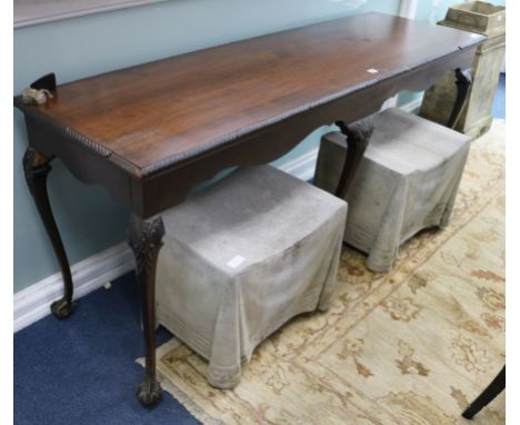 A Chippendale Revival mahogany console table W.183cm