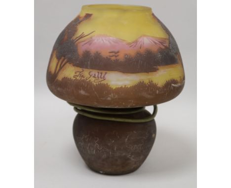 A Galle style lamp