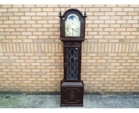 A modern moon phase longcase clock with three weights and pendulum, approximately 190 cm (h). Estimate £40 - £60
This lot mus