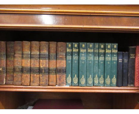 Eight early 19th Century miniature leather bound volumes, ' The Spectator ' published London by Suttaby Evance & Fox and B & 