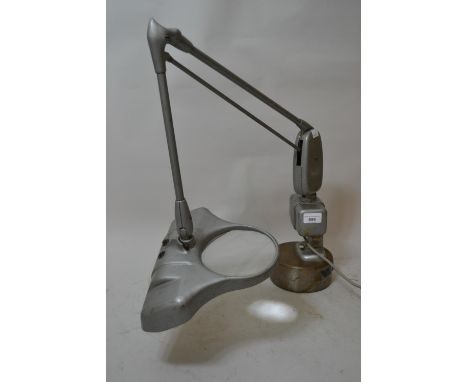 Dazor, American watchmakers Anglepoise lamp / magnifying glass 