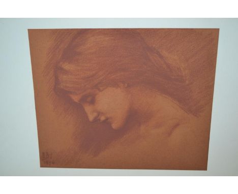 After Burne-Jones, sepia print, ' The Sleeping Princess ', published by King and McGaw, 11.5ins x 14ins including full margin