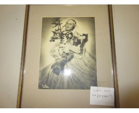 Anna Pavlova, a portrait photograph of the subject in ' Christmas ', bearing the photographer's credit S. Ora, and inscribed 