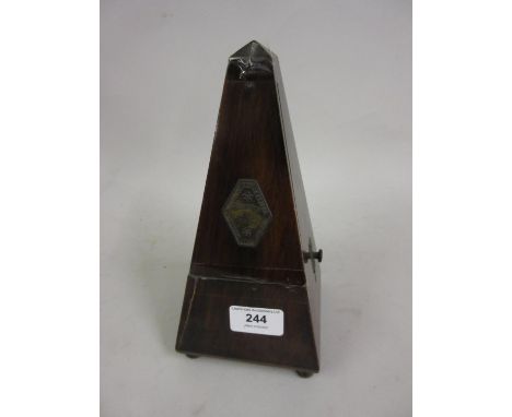 Late 19th or early 20th Century French walnut cased metronome 
