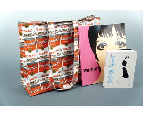 An Andy Warhol Campbell's Tomato Soup Cans Pop Art print shopping bag retailed by Cally &amp; Co, a National Galleries of Sco