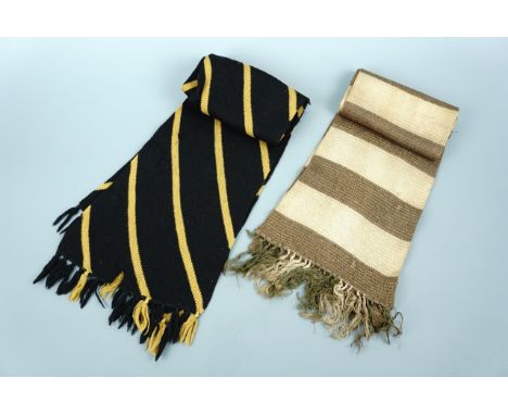 Two vintage school scarves