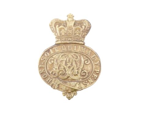 A Victorian army valise / pouch badge, 10 cm