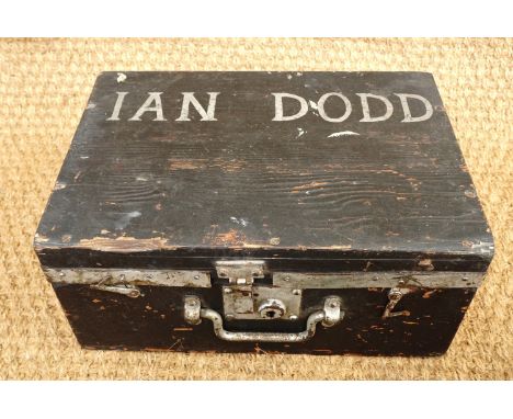A wooden toolbox and tools