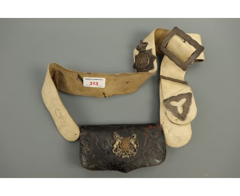 A Victorian army officer's shoulder belt and pouch