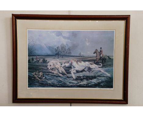 A Vic Grainger limited edition signed print, "Hunting", 490/500, 69 × 53 cm