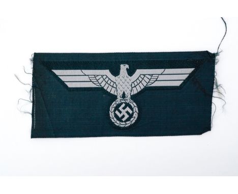 A German Third Reich army other ranks tunic breast BeVo national emblem