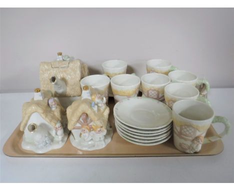 A 19 piece Lennox Snow White and the Seven Dwarves tea service