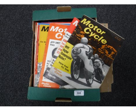 A box of vintage motorcycle magazines 