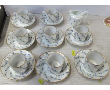 A Langenthal coffee set, with eight coffee cans and saucers and a jug