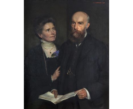 Sarah Cecilia Harrison RHA (1863-1941)Blayney R.J. Balfour and Madeline, his Wife, of Townley Hall, DroghedaOil on canvas, 91