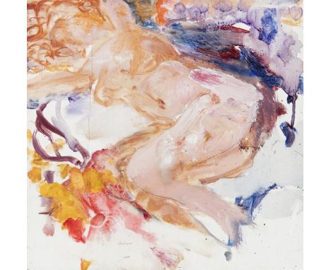 Barrie Cooke HRHA (b.1931)Nude (1985)Oil on panel, 19 x 20cm (7½ x 7¾'')Signed, inscribed with title and dated (19)'85 versoP