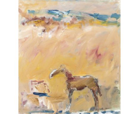 Basil Blackshaw HRHA RUA (1932-2016)Horse with Object IIOil on canvas, 75 x 70.2cm (29½ x 27½'')Provenance: From the collecti