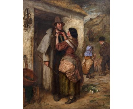 Erskine Nicol RSA ARA (1825-1904)Preparing for Market DayOil on canvas, 103 x 83cm (40½ x 32¾'')Signed and dated 1867Although