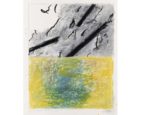 Robert Janz (b.1932)Cinestorm, 9 April '87 & 2 April '87A pair, oil stick on paper, each 75 x 46cm (29½ x 18'')Signed. (2)Pro