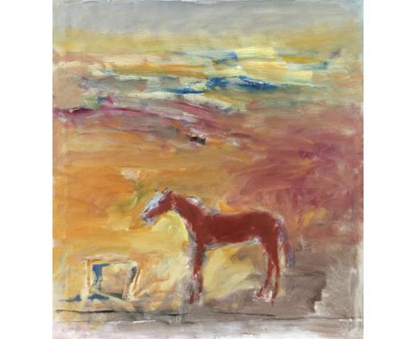 Basil Blackshaw HRHA RUA (1932-2016)Horse with Object IOil on linen canvas, 75 x 70cm (29½ x 27½'')Provenance: From the colle