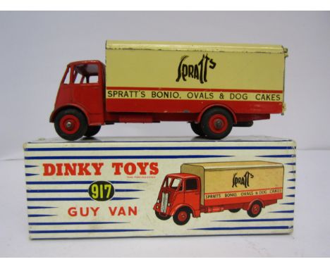 A boxed Dinky Toys 917 Guy Van in Spratt's livery 