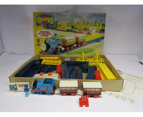 A Tomy Trains Thomas The Tank Engine &amp; Friends train set, box worn 