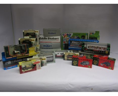 A collection of assorted boxed Eddie Stobart diecast vehicles including Vanguards, Corgi, Lledo, Oxford Diecast, Atlas Editio